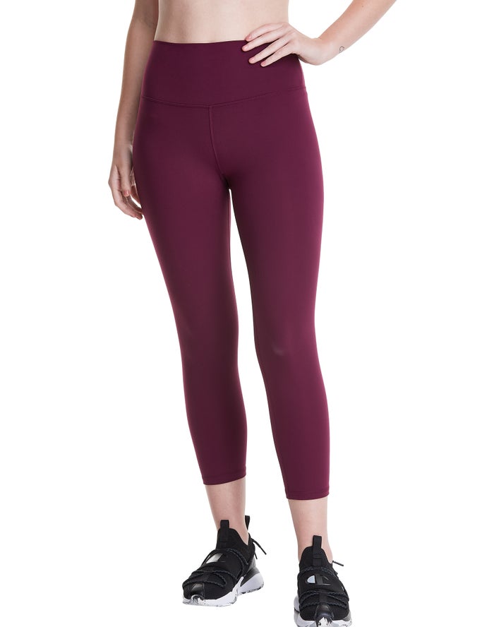 Champion Legging Dames - DonkerPaars - Soft Touch Crop ( 512387-DBX )